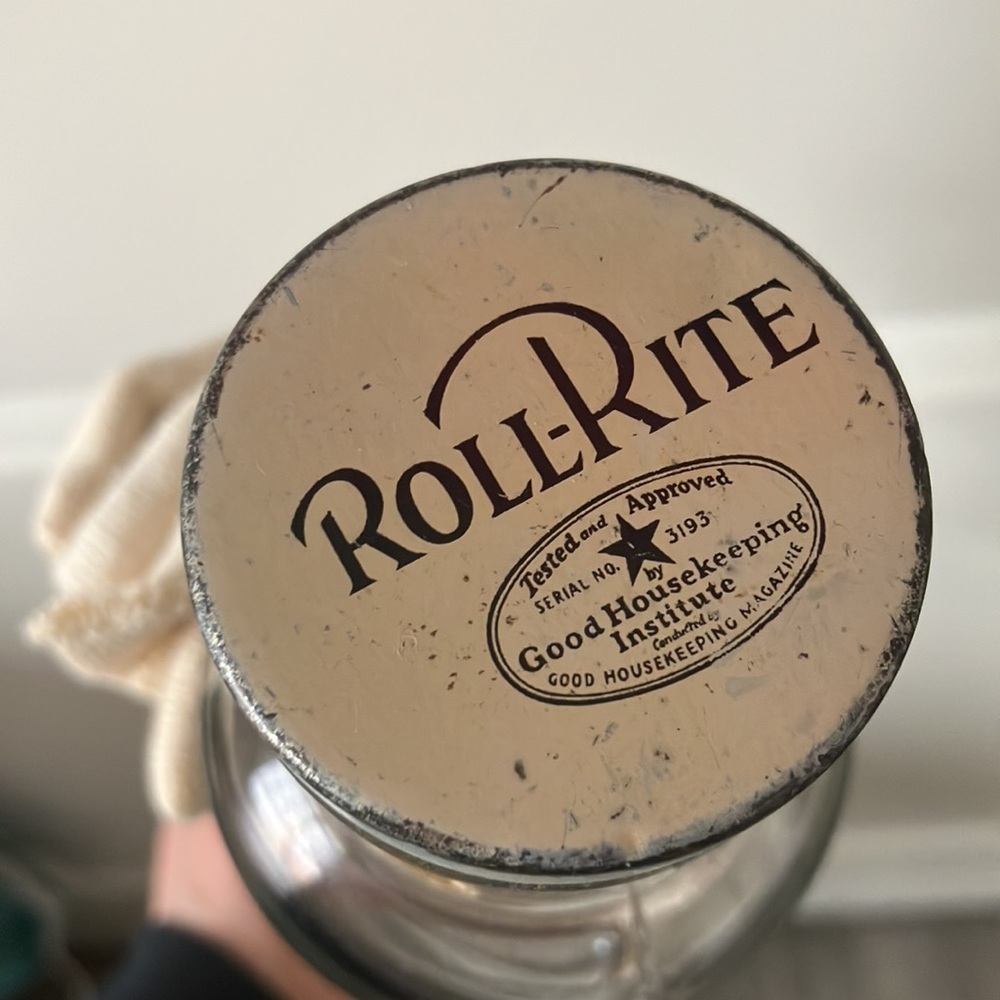 Vintage 1950s Rol-Rite Glass Rolling Dough Pin w Recipe Card Good Housekeeping - Picture 7 of 12